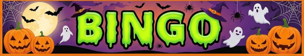 Halloween bingo printable card header